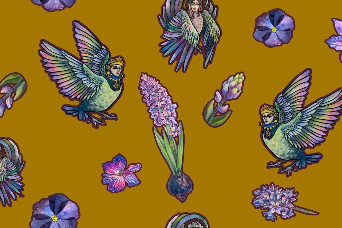 Алконост – мифическая птица, образ которой пришёл к нам из древнерусских и византийских легенд. Copyright (c) 2021 Ovcharova Maria/Shutterstock 