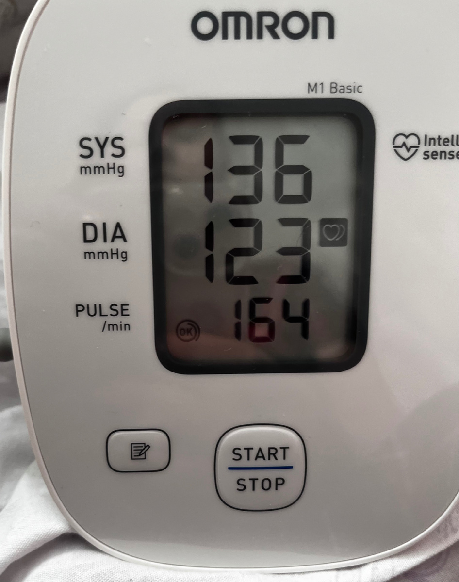 Показатели тонометра.