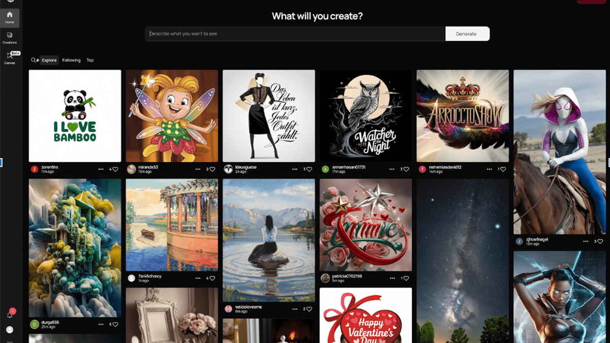Основная робочая область Ideogram 3.0