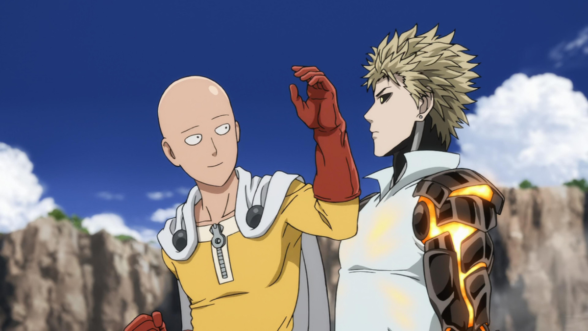 Кадр из аниме "One Punch Man"