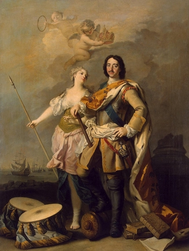 «Пётр I и Минерва». Я. Амикони