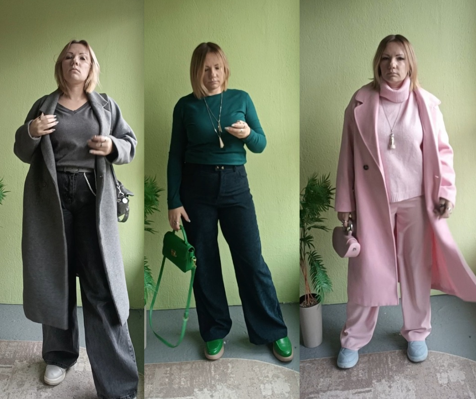 Здесь как и полное попадание в цвет, справа и слева, так и монохром с разными оттенками зеленого