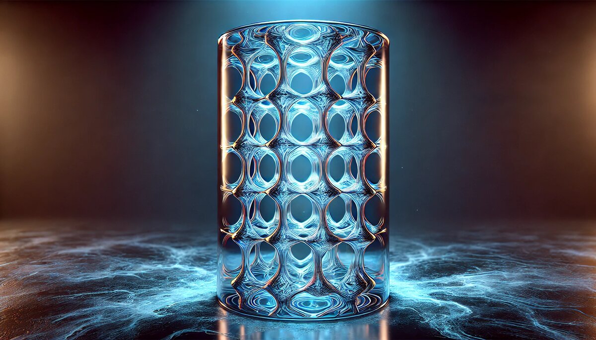 Это не колобок, это жидкий гелий - он может взбираться вверх по стенкам сосуда