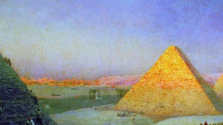     И. К. Айвазовский, «Пирамиды», 1895 г., общественное достояние