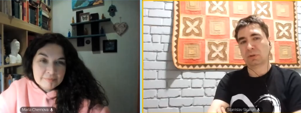 Мария Чернова и Станислав Скакун. Скришот видеозаписи интервью 