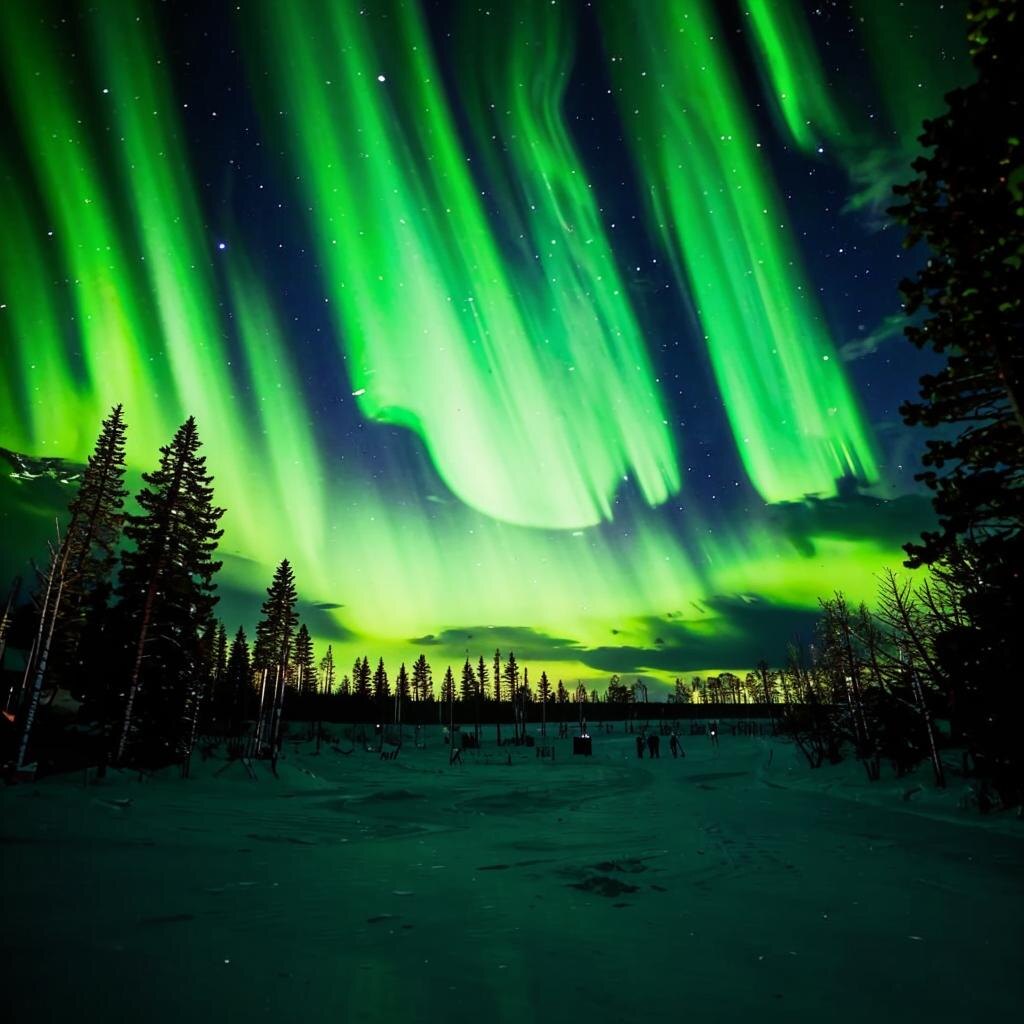 Северное Сияние: Танец Света в Небе.