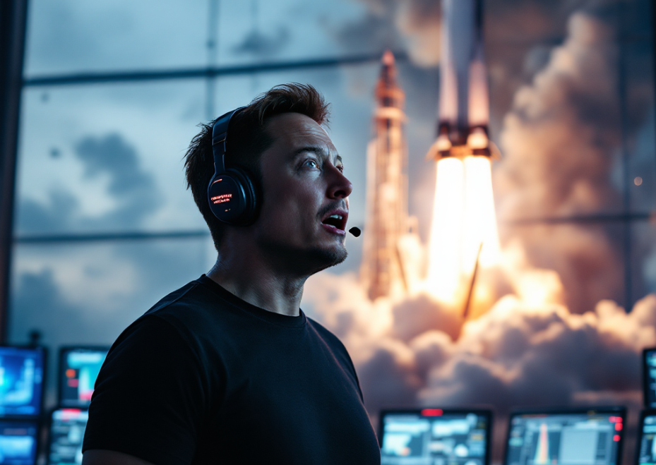 На рисунке человек похожий на Илона Маска. 