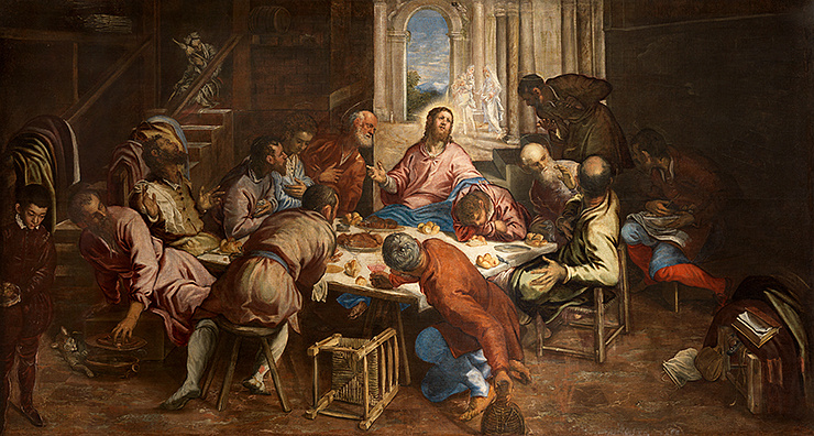 Тинторетто. Тайная вечеря. Ок.1563–1564. Церковь Сан-Тровазо, Венеция
