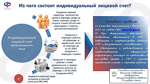 Состав индивидуального лицевого счета