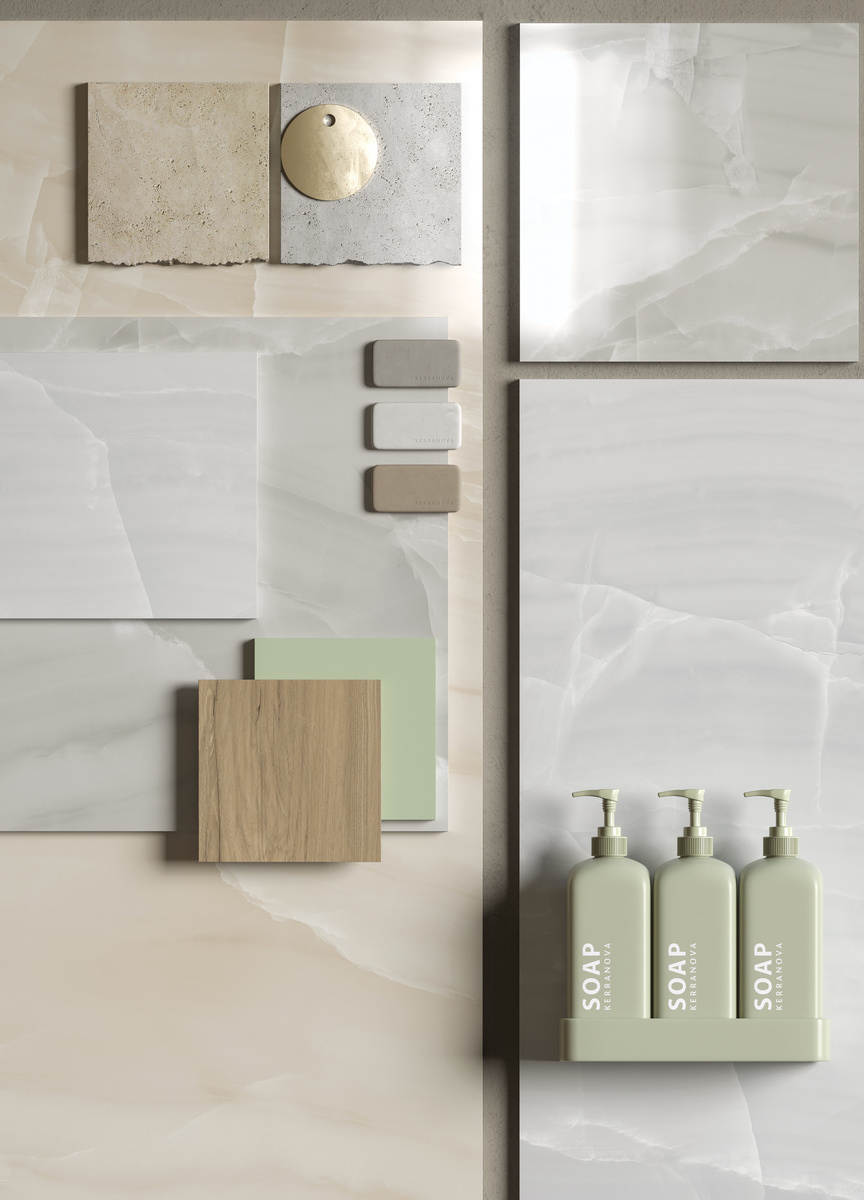 Мудборд с керамогранитом из коллекции Moroz I Solnce