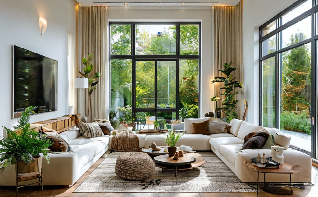    Белые стены уютный интерьер освещения Keri