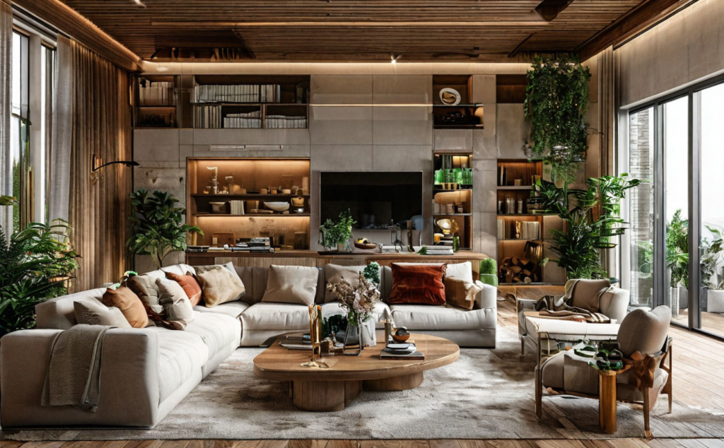    Дизайн интерьера с белыми стенами в современном стиле бюджетного варианта Keri