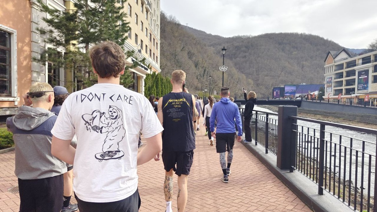 Участники утреннего забега