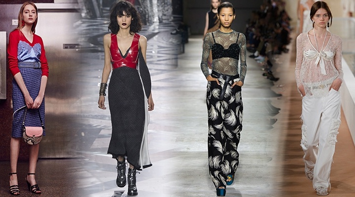 Новый тренд нижнее бельё поверх одежды