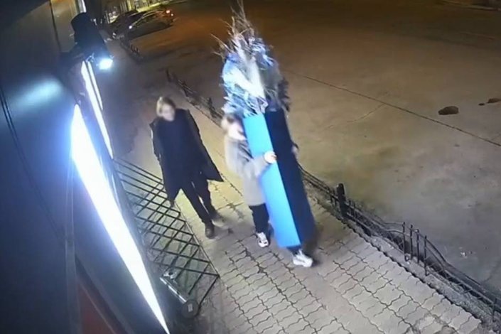    Скриншот видео с камеры наблюдения