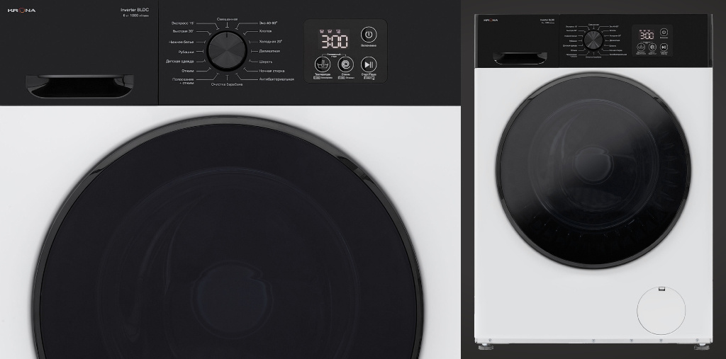 Стиральная машина KRONA RHENE WHITE 1000 6K WM