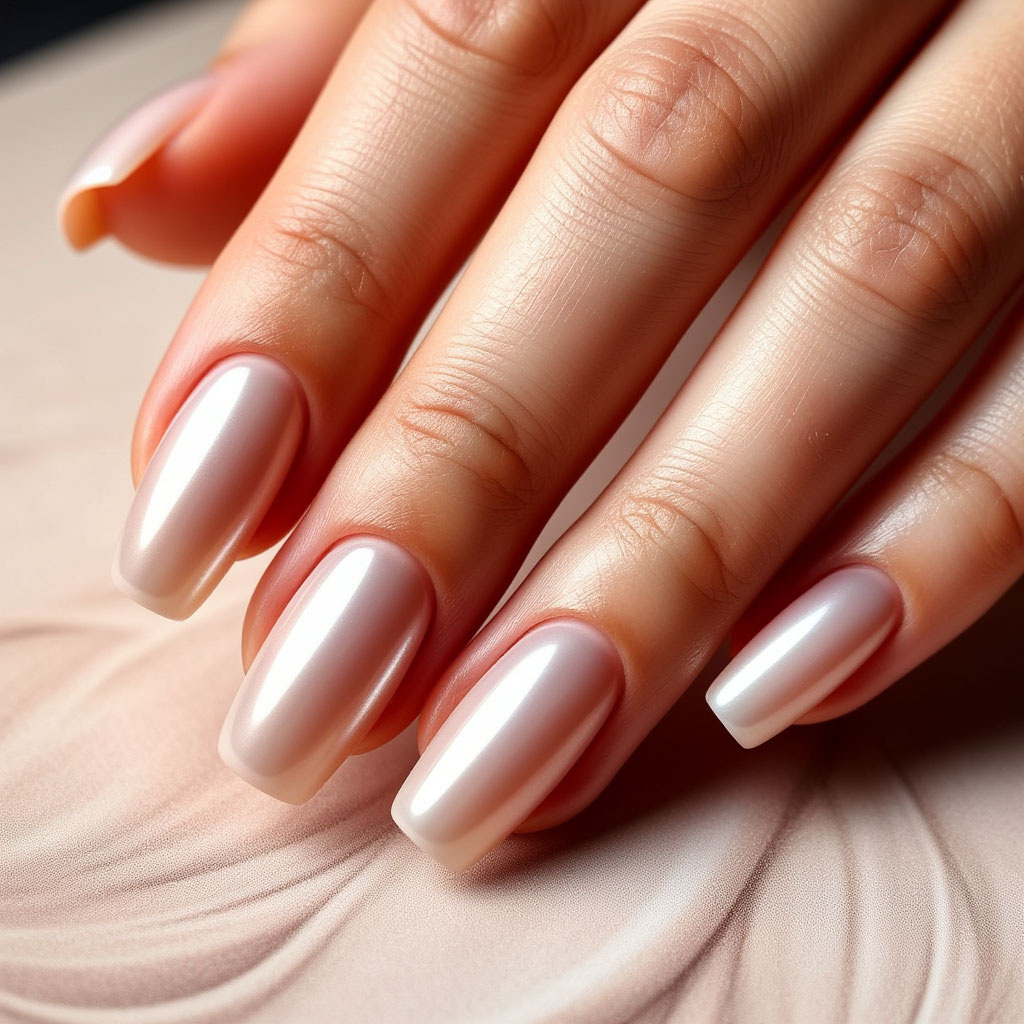 Классический нюдовый маникюр