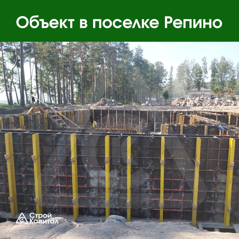 Мелкощитовая опалубка с арендного склада stroycap на строительстве объекта в поселке Репино