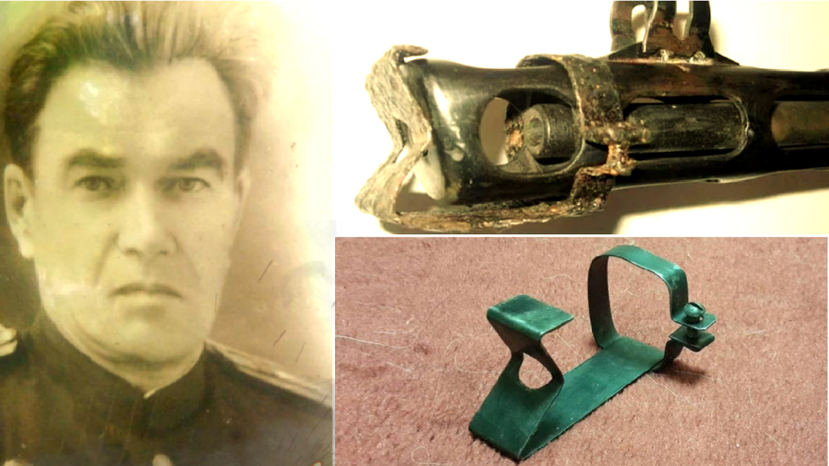 На фотографии: инженер-капитан Сергей Михайлович Фролов и его «пулерез».