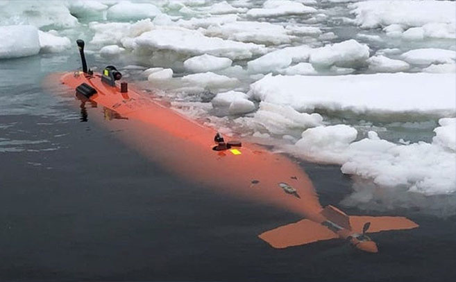Изображение "Ран", исследующего антарктический лед.
