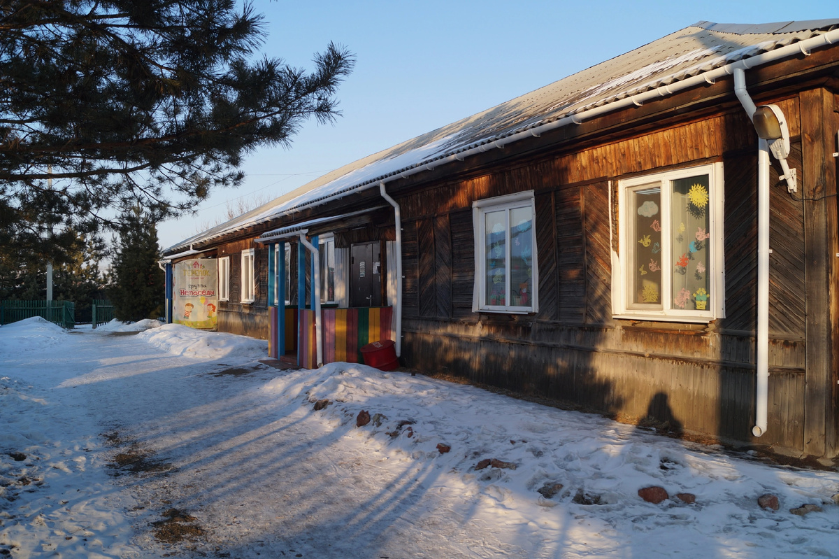Единственный деревянный детсад в Емельяново