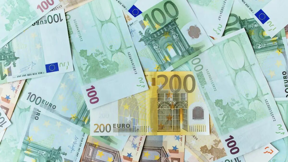    Наличные евро.