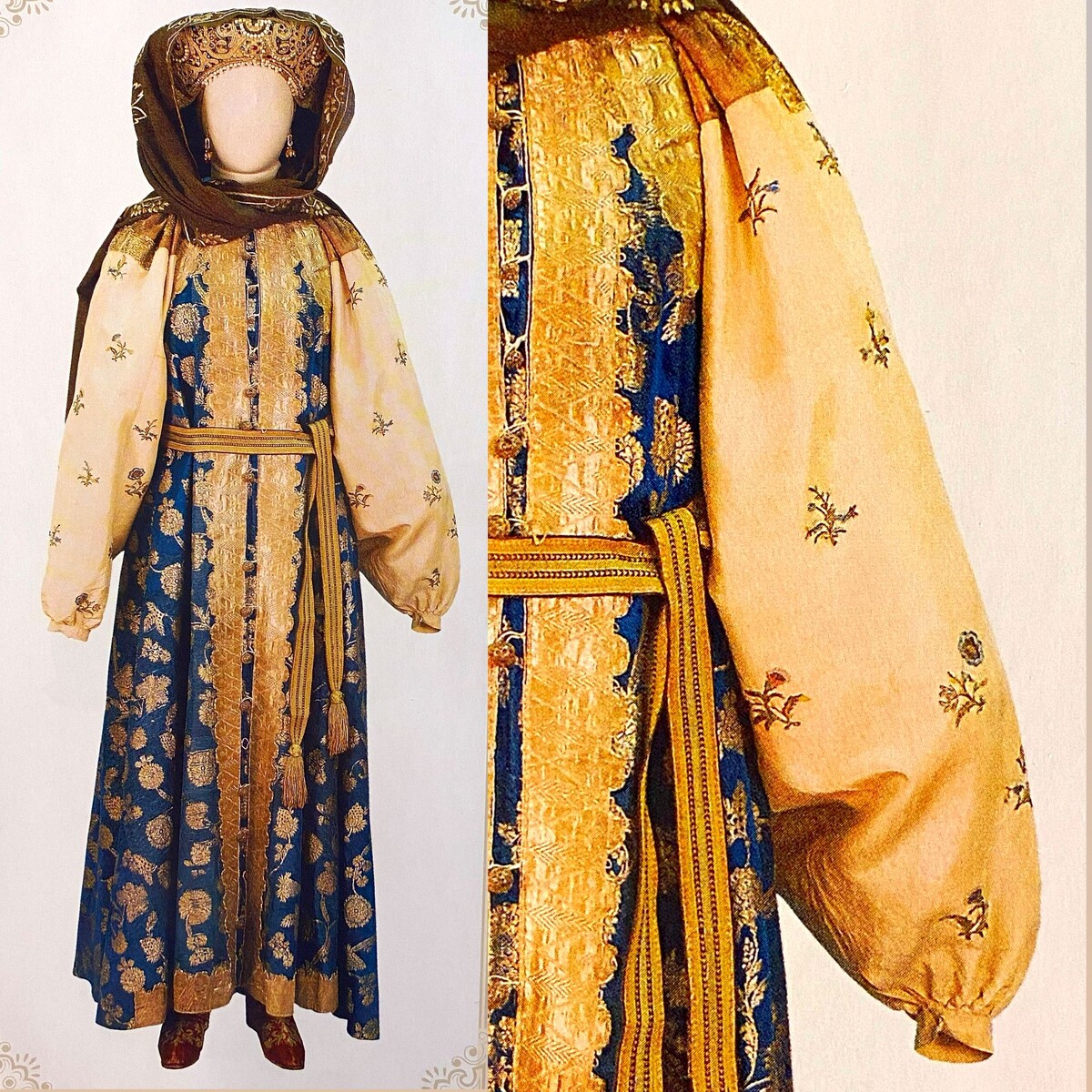 Костюм уральской казачки XIX века из собрания Российкого этнографического музея Санкт-Петербурка