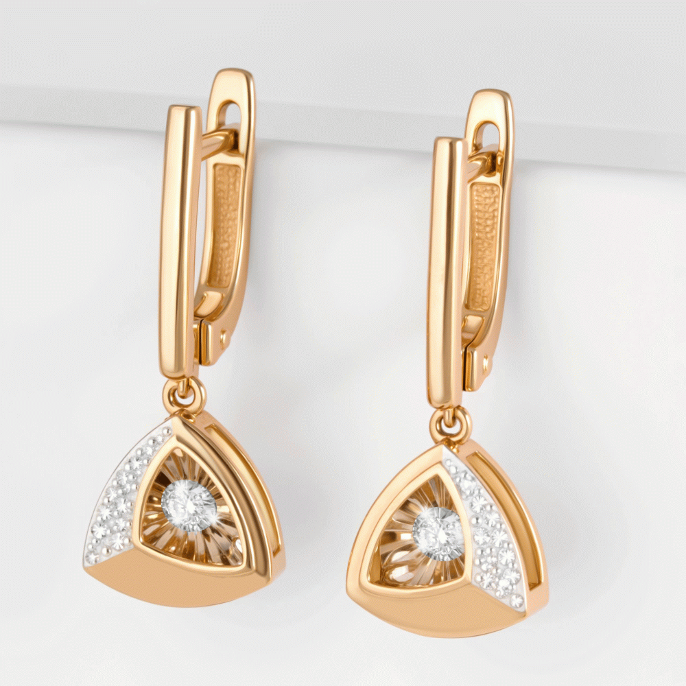 Золотые серьги подвесные с танцующими бриллиантами
Григорьев Даймонд
Код: 000-396991