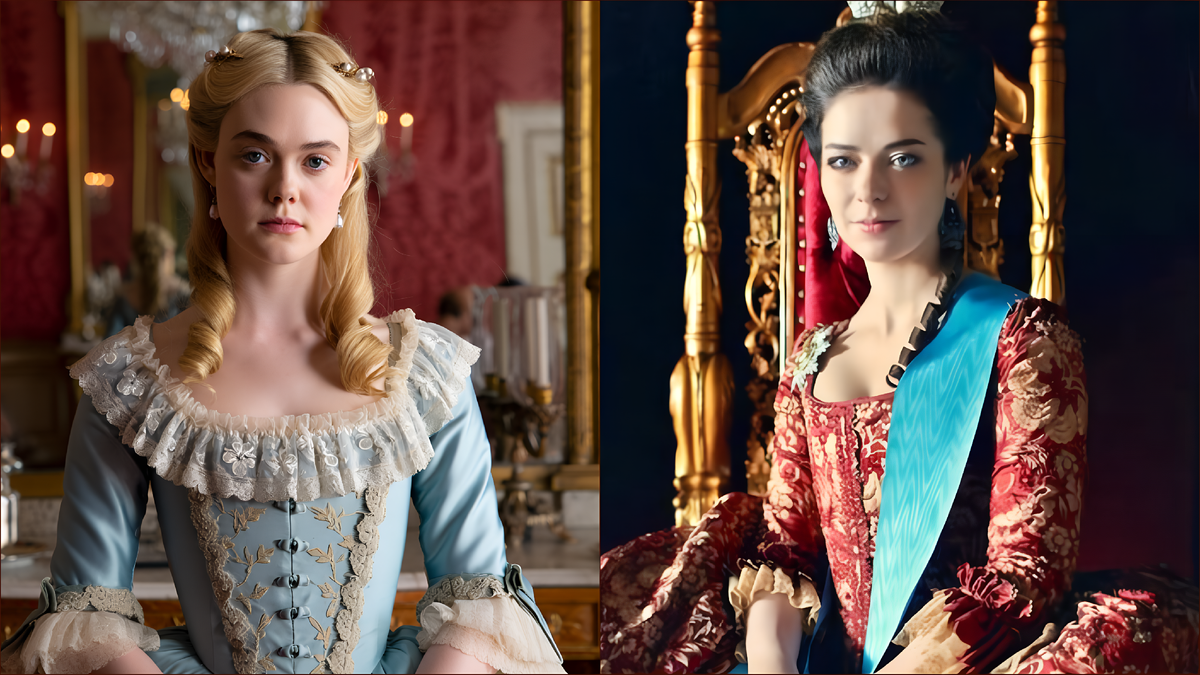 Две Екатерины: Эль Фаннинг (слева) и Марина Александрова (справа)