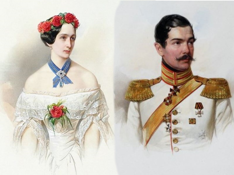 Наталья Николаевна Гончарова и Петр Петрович Ланской. 