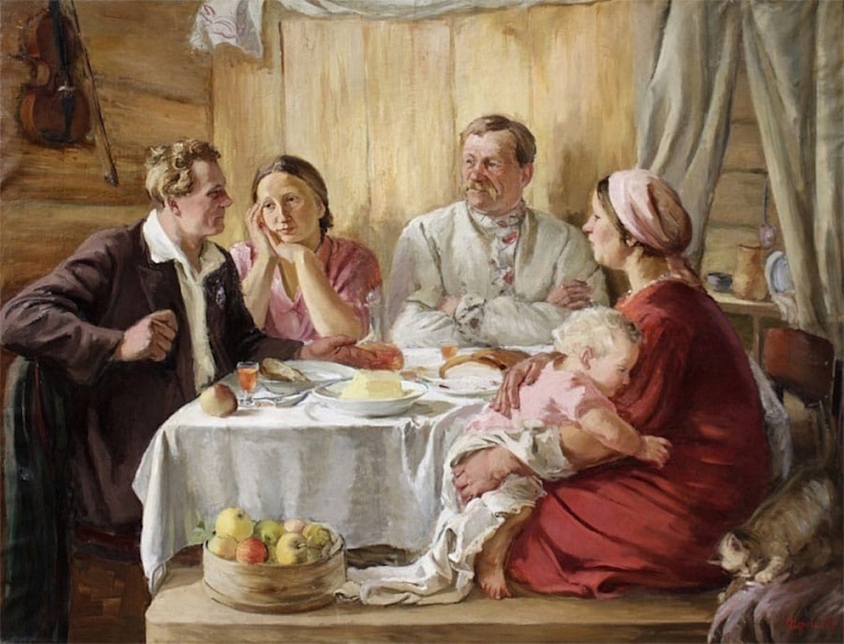 В родном селе. 1936. Фёдор Саввич Шурпин