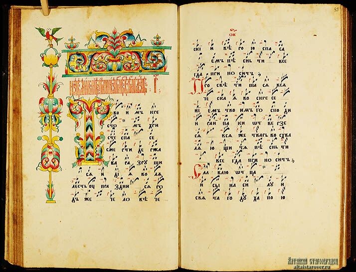 Знаменное письмо. Страница Псалтыри. XVI в.