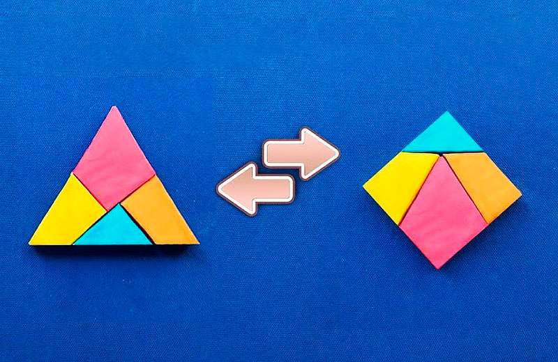 122-летняя Математическая загадка доказана – Как разрезать Треугольник на Квадрат