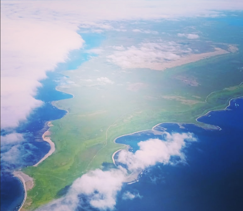 Так выглядит остров Беринга на фото с самолета. Фото автора.