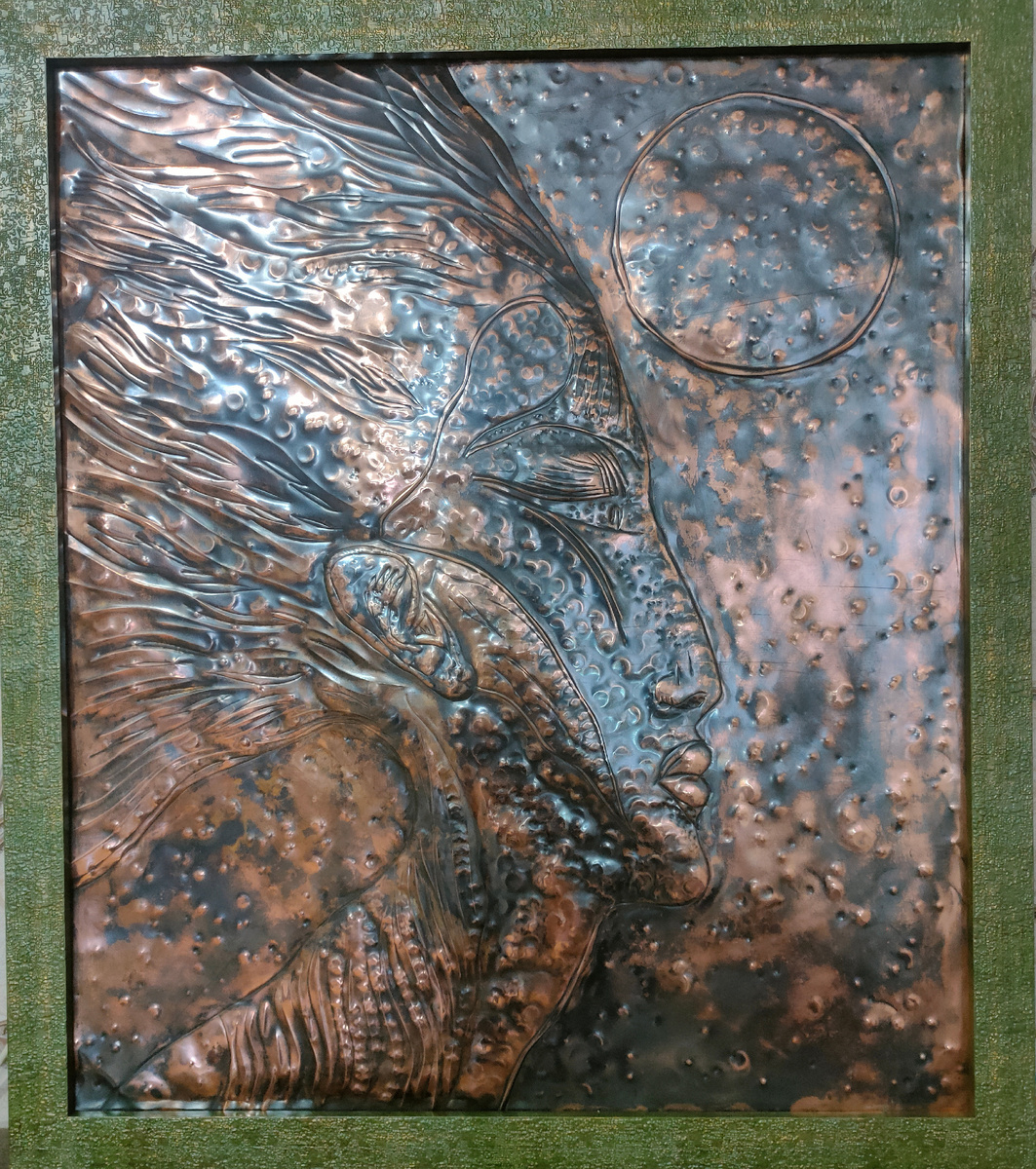 Умай Эне. Панно. Чеканка. Медь. 60 х 70 .Иркутск 