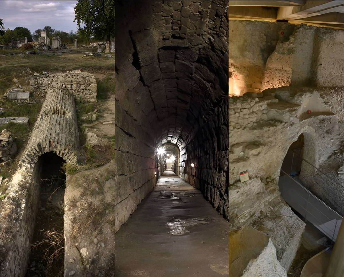 Фрагменты сохранившейся водопроводной и канализационной систем Древнего Рима