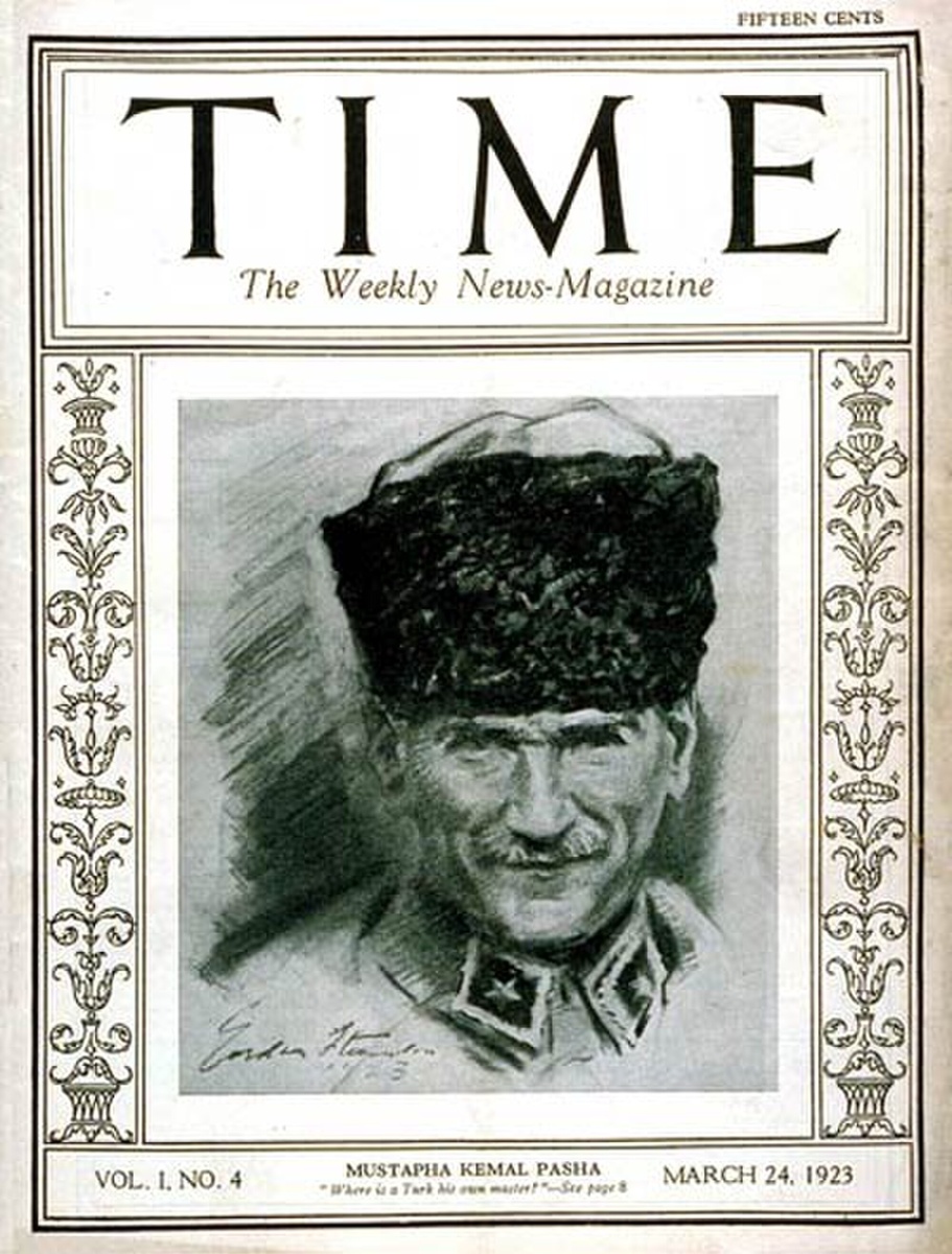 Мустафа Кемаль на обложке журнала Time от 24 марта 1923 года.
