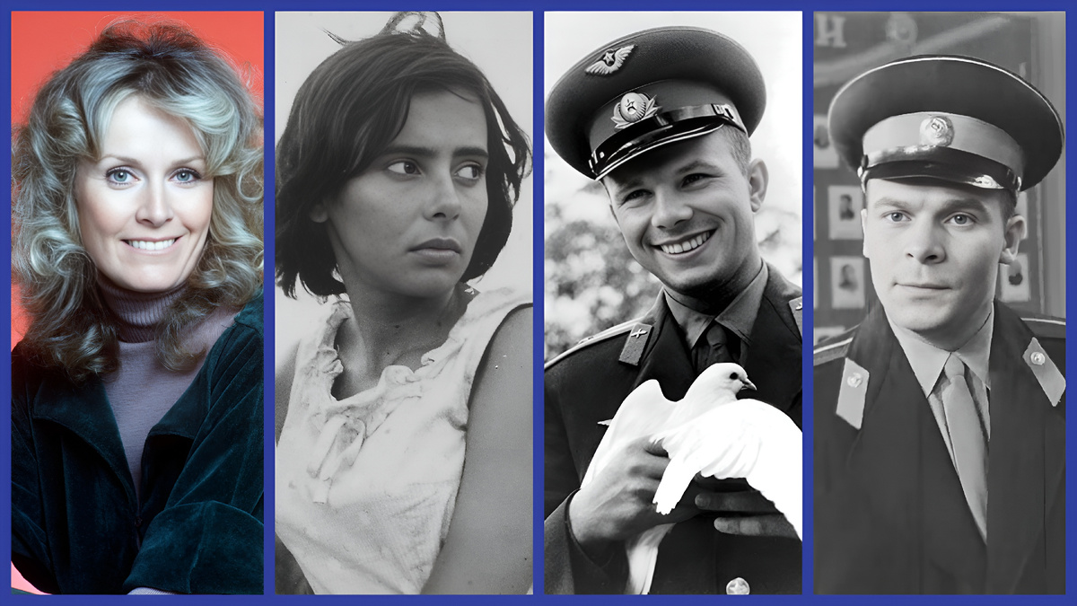 Дайна Хайленд, Анеси Роша, Юрий Гагарин, Владимир Буяновский. Коллаж сделан и обработан авторами канала "О КИНО И ЗВЕЗДАХ"