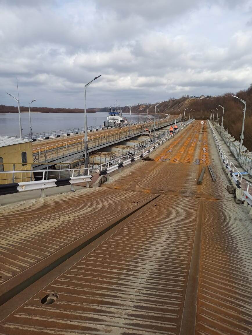    В субботу в Павлове начнут установку понтонного моста