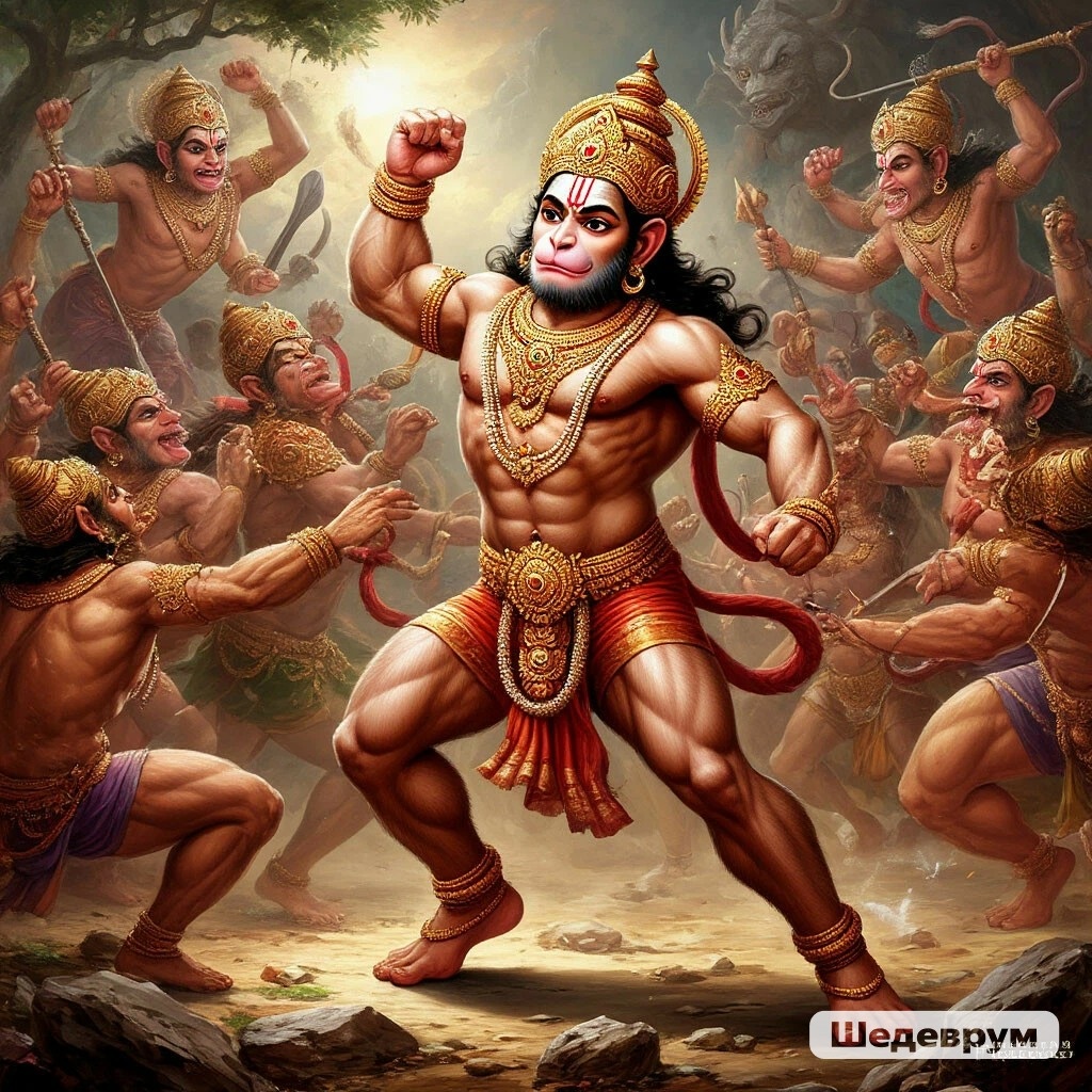 Хануман в бою