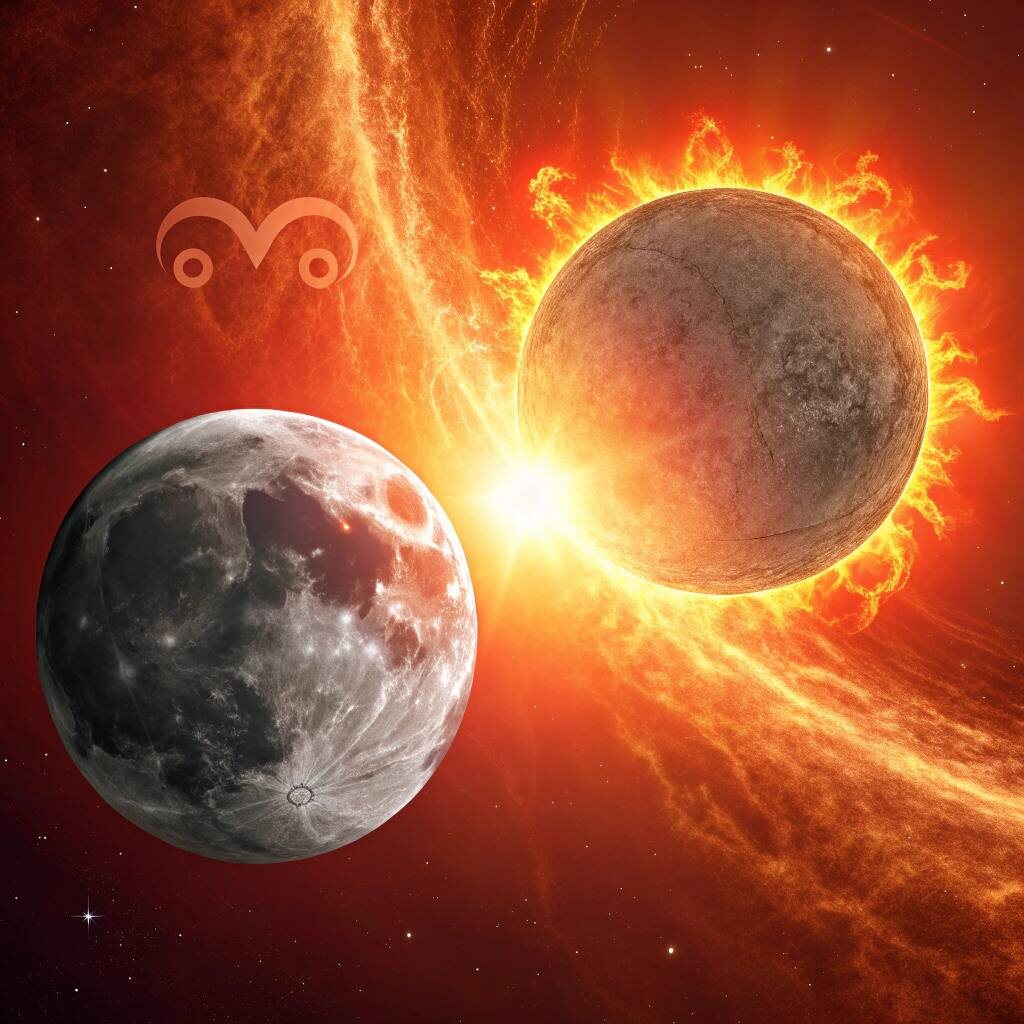 Новолуние и солнечное затмение в овне 