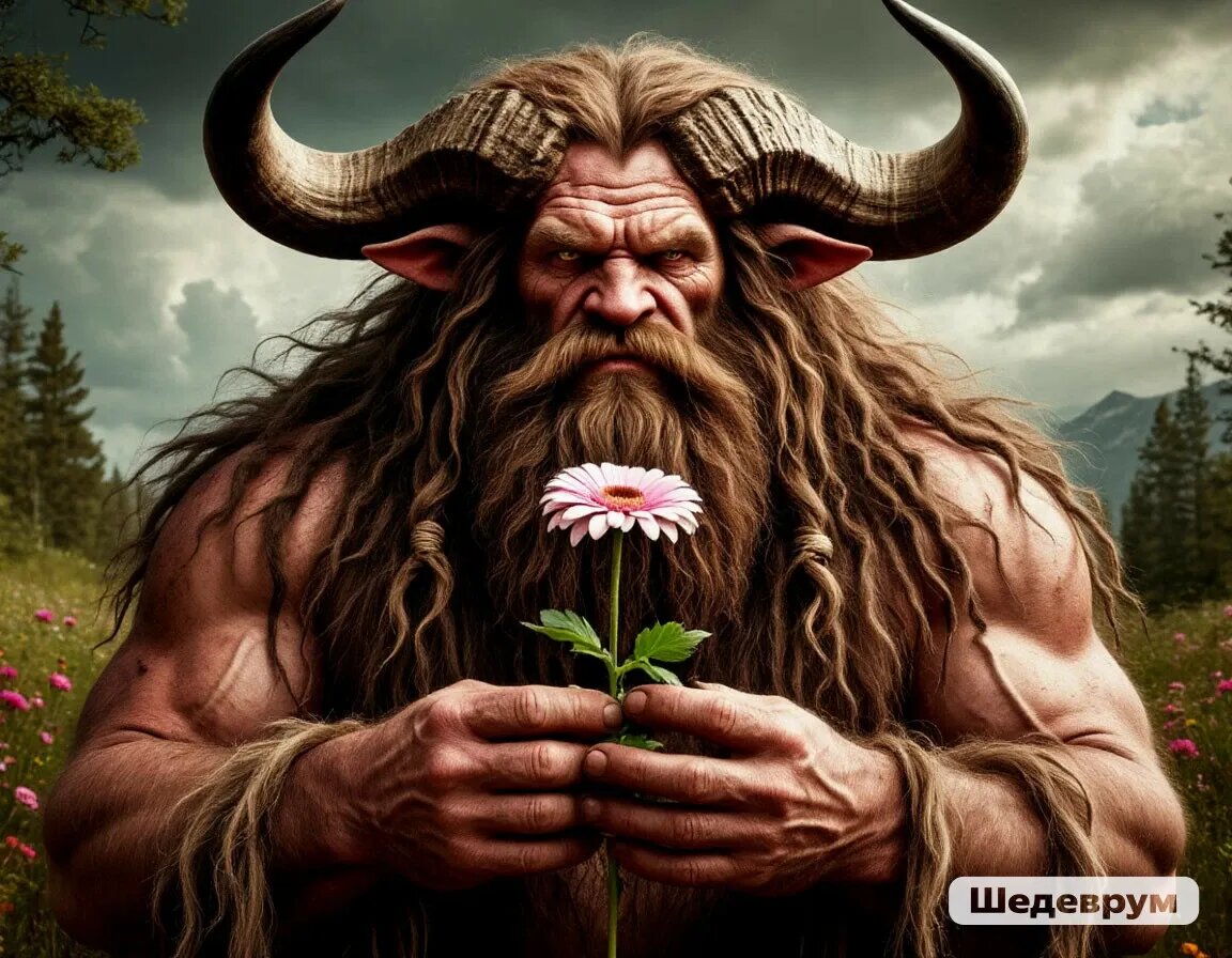 Человек или чёрт с рогами...