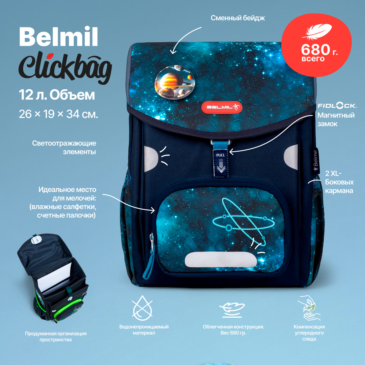 Новинка из коллекции 2025 года - ранец Clickbag от Belmil. Подробности на сайте clickbag.ru