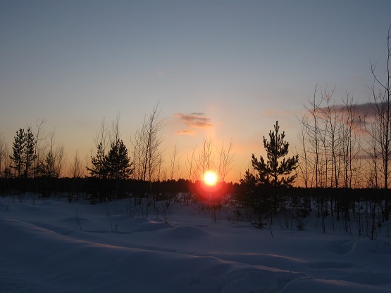 Фотографии Татьяны Немшановой. Закат. Крайний Север Западная Сибирь, Приполярный Урал, Зауралье, ХМАО Югра. 