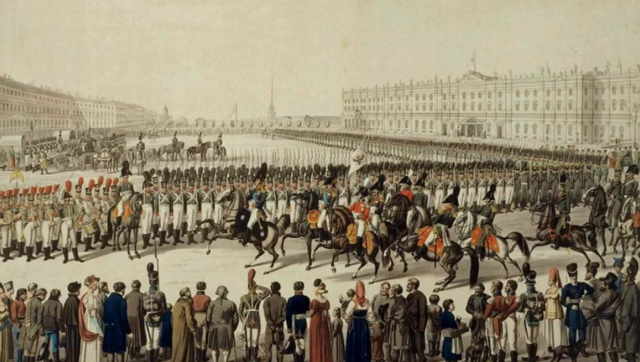 Парад на Дворцовой площади (1810-е годы)