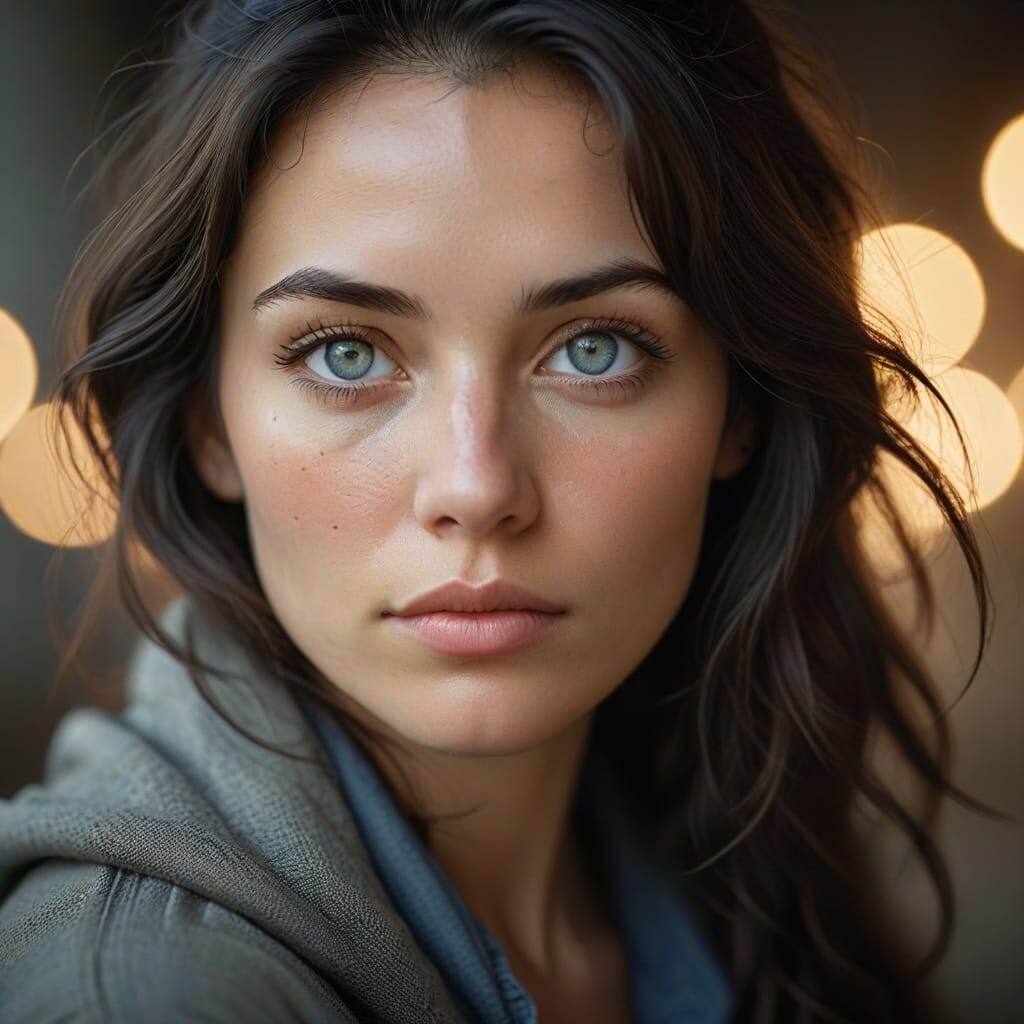 Женский портрет. Иллюстрация сгенерирована нейросетью 