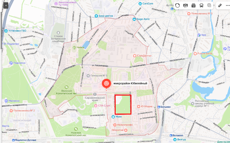 Карта микрорайона
