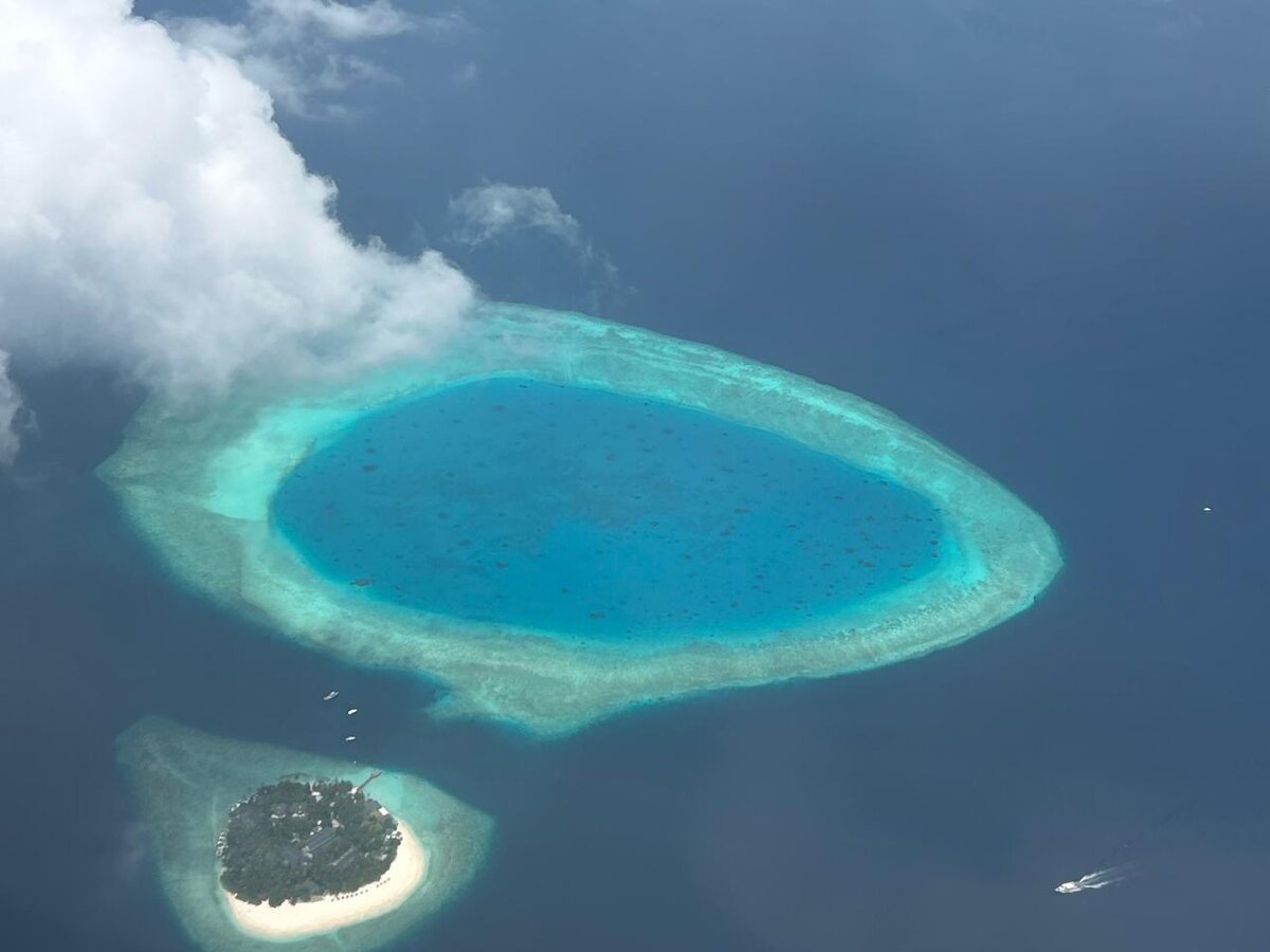 Вид с самолета на внутреннем перелете