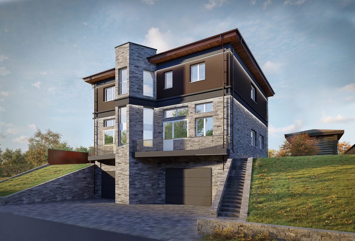 Архитектурный проект реконструкции каменного дома. Дизайн-студия Малина-ПРО.