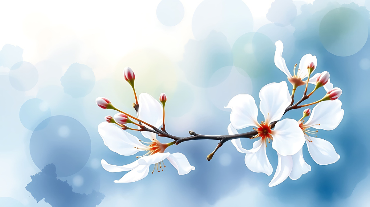 Цветы и нежность весны. Акварель! Источник: aifoto.ru